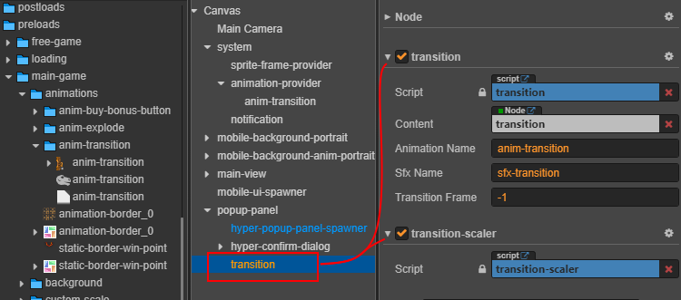 Transition Setup