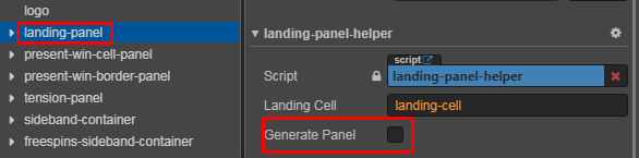 Landing Panel